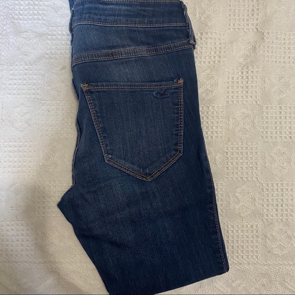 hollister dark blue ripped high rise jean legging - Picture 4 of 4